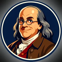 Benjamin Franklin portrait illustration