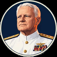 Chester W. Nimitz portrait illustration