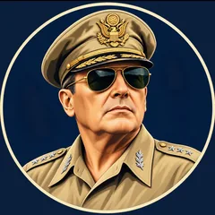 Douglas MacArthur portrait illustration