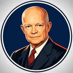 Dwight D. Eisenhower portrait illustration