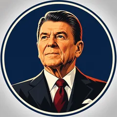 Ronald Reagan portrait illustration