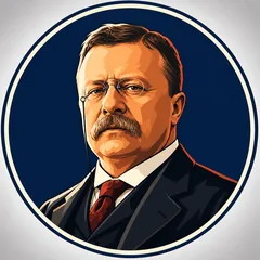 Theodore Roosevelt portrait illustration