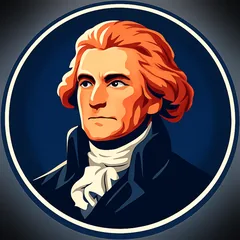 Thomas Jefferson portrait illustration