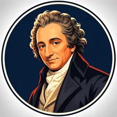 Thomas Paine portrait illustration